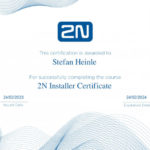 2N Installer Certificate Stefan Heinle
